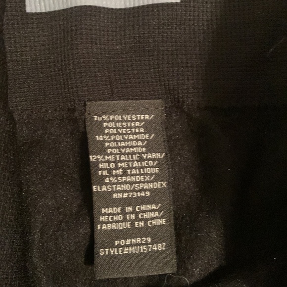 One 5 one Metallic Glitter High Waisted Leggings Black and Silvery Women’s S/M - Picture 8 of 11